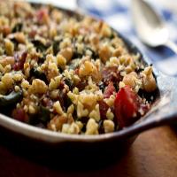 Baked Beans With Pomegranate Molasses, Walnuts and Chard_image