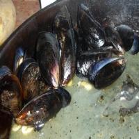 Mussels, oven roasted with garlic butter sauce_image