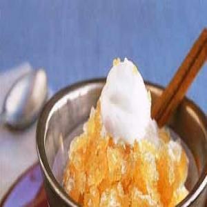 Spiced Apple-Cider Granita with Ginger Whipped Cream_image