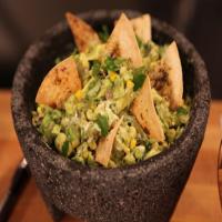 Roasted Corn Guacamole with Cumin Scented Tortilla Chips (Southwest Snack) image