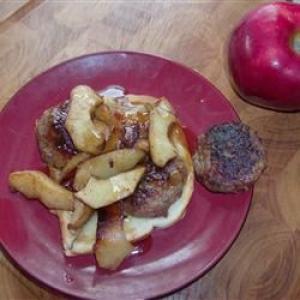 Sausage Sandwich with Sauteed Apple Slices_image
