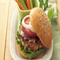 Grilled Barbecued Beef and Bean Burgers image