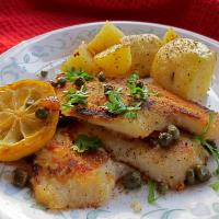 Fish Fillets With Lemon and Caper Sauce image