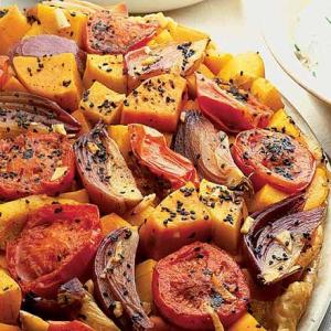 Spiced squash & sweet potato tarte tatin_image