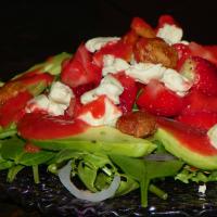 Strawberry, Goat Cheese and Roasted Walnut Salad With Strawberry image