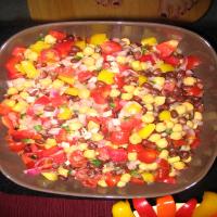 Colorful Chickpea and Black Bean Salad image