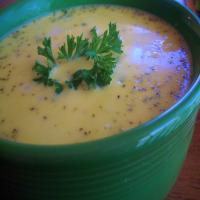 Broccoli and Aged Cheddar Soup image