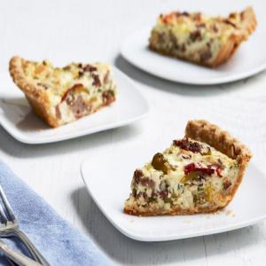 Sausage and Mozzarella Quiche with Pickled Cherry Peppers image