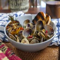 Steamed Clams with Lemons and Calabrian Chiles image