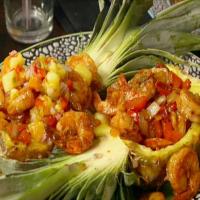 Pineapple Boat Shrimp with Fruit Salsa image