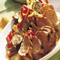 Grilled Pork Tenderloins with Vegetable Medley image