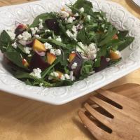 Roasted Beet, Peach and Goat Cheese Salad_image