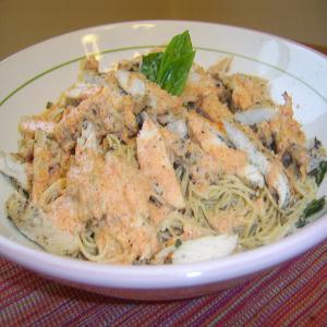 Chicken With a Red Pepper Cream Sauce image