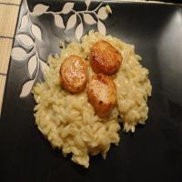 Seared Scallops or Shrimp With Orzo Risotto_image