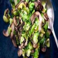 Mushroom and Brussels Sprout Stir-Fry image