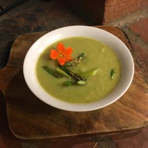 Creamy Asparagus and Cauliflower Soup_image