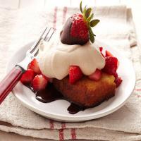 Toasted Pound Cake with Strawberries & Chocolate Cream Recipe - (4.5/5) image