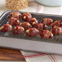 Bacon-Wrapped Feta and Almond-Stuffed Dates image