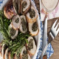 Goat Cheese and Herb Stuffed Chicken Roulade image