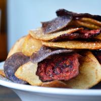 Red, White, and Blue Potato and Beet Chips_image