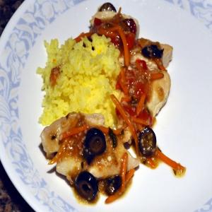Bejeweled Chicken and Saffron Rice_image