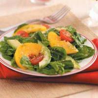 Avocado-Peach Spinach Salad_image