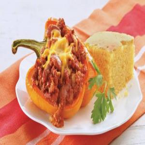 Mexican Beef and Bean-Stuffed Peppers image