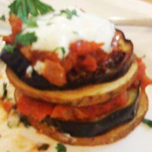 Turkish Eggplant and Potato Kizartma With Tomato Iskender Sauce image
