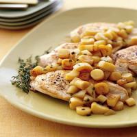 Sauteed Chicken with Parsnip, Apple, and Sherry Pan Sauce image
