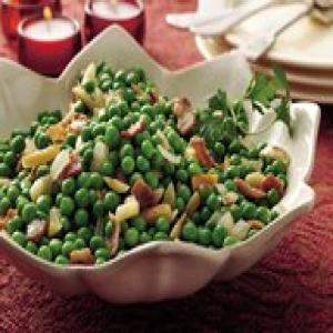 Peas with Bacon and Almonds_image