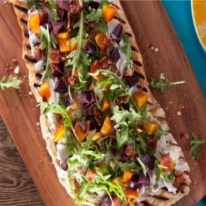 Beet, Bacon and Herbed Goat Cheese Flatbread_image