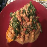 Braised Coconut Spinach & Chickpeas with Lemon Recipe - (4.5/5) image