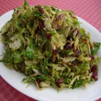Alton Brown's Brussels Sprouts With Pecans and Cranberries image