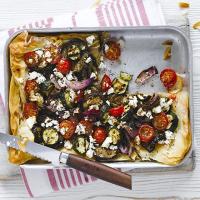 Griddled vegetable & feta tart image