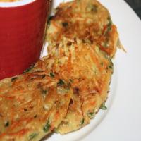 Crispy Carrot and Potato Pancakes (Vegetarian) image