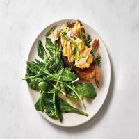Trout Toast with Soft Scrambled Eggs image
