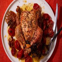 Slow-Roasted Oregano Chicken With Buttered Tomatoes image