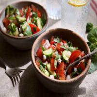 Cucumber and Tomato Salad With Cilantro and Mint image