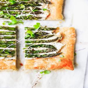 Roasted Asparagus & Goat Cheese Tart_image