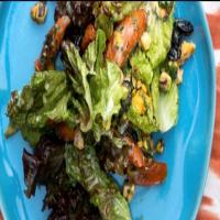 Roasted Carrots and Red Leaf Lettuce Salad with Buttermilk Herb Dressing image