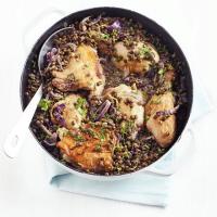 Chicken with mustard lentils image