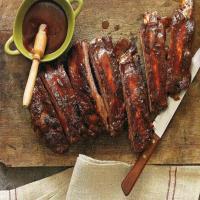 Barbecued beef back ribs image