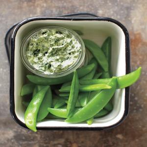 Kale Dip with Snap Peas image