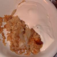 Pear and Ginger Crisp With Spiced Whipped Cream_image