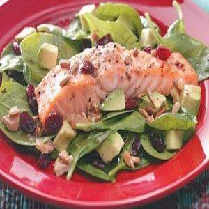 Balsamic-Salmon Spinach Salad Recipe_image