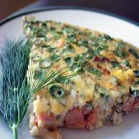 Crustless Smoked Salmon Quiche With Dill image