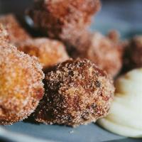 Carrot Cake Donut Holes with Cream Cheese Dip image