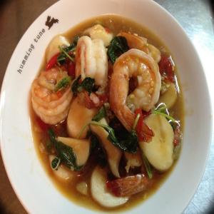 Pad Ka Prao Kung || Stired Fried Shrimp With Holy Basil_image