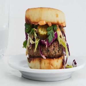Sesame Pork Burgers with Sweet and Spicy Slaw_image