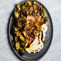 Brussels Sprouts With Pickled Shallots and Labneh_image